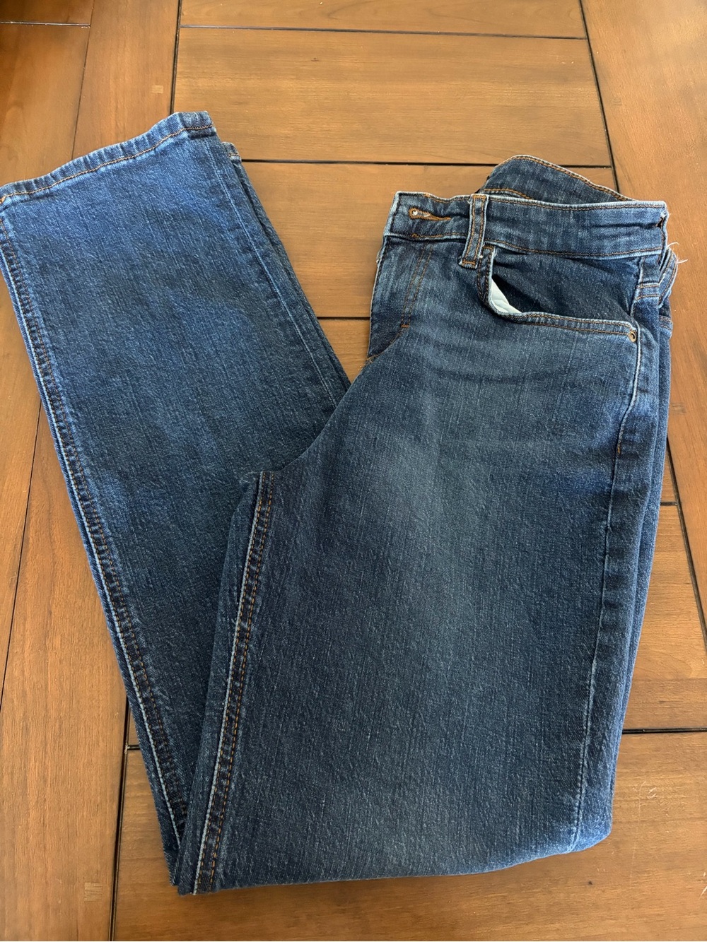 Lee Women's Straight-Leg Jeans in Dark Blue Denim